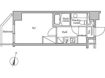 レジディア中村橋(1K/3階)の間取り写真