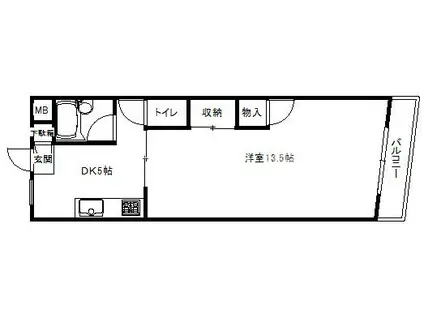 コーポ・イトー(1DK/4階)の間取り写真