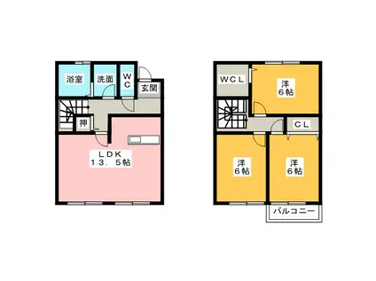 エムズファミリー(3LDK/1階)の間取り写真