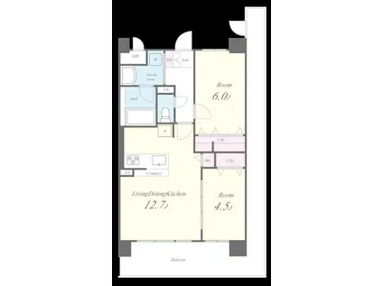 アトリエール堺寺地町(2LDK/10階)の間取り写真