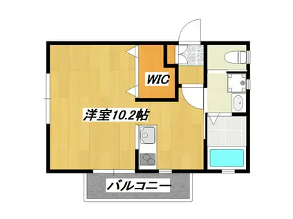 サウス MAISON(ワンルーム/3階)の間取り写真