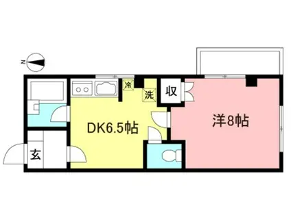 チェリーボート(1DK/3階)の間取り写真