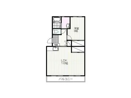 レヂデンス石井 S(1LDK/1階)の間取り写真