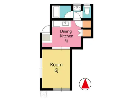 コーポタケダ(1DK/1階)の間取り写真