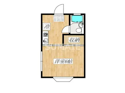 SUN・HILLS(1K/1階)の間取り写真