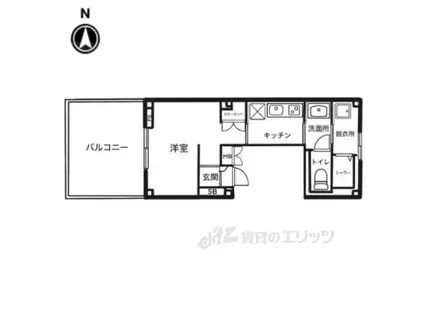 KARASUMASTEPS(1K/5階)の間取り写真