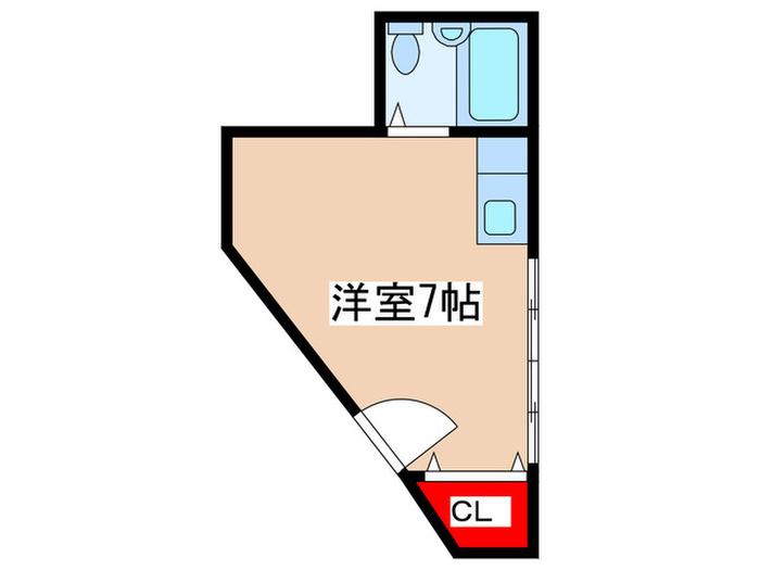 サンハイツ(ワンルーム/1階)の間取り写真
