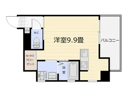 ECOOLタケハラ(ワンルーム/3階)の間取り写真