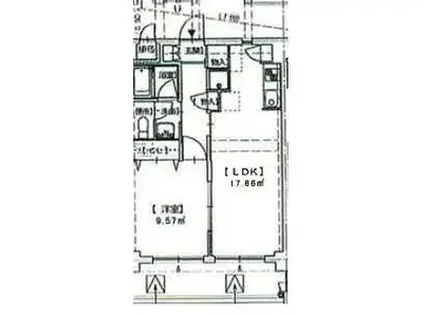ヒルズ宮根台(1LDK/5階)の間取り写真