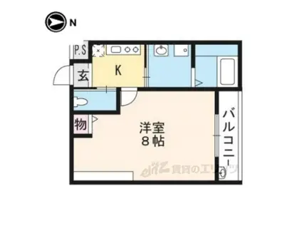 GLADVIS KURAMAGUCHI(1K/3階)の間取り写真