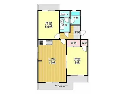 キャッスルトキオI(2LDK/1階)の間取り写真