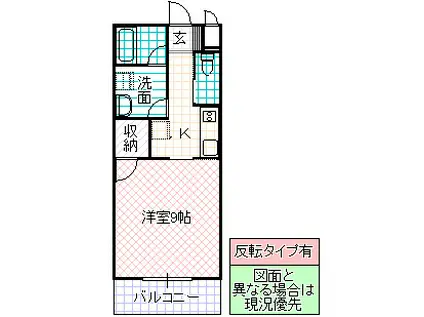 HI・VALLEYIII B棟(1K/2階)の間取り写真