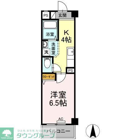 Dルーム大泉学園(1K/2階)の間取り写真