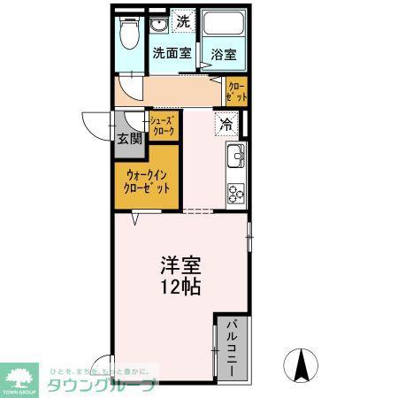 CASAVERT今戸(ワンルーム/3階)の間取り写真