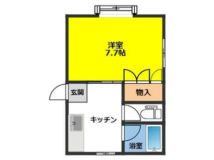 @ROOM(1K/1階)の間取り写真