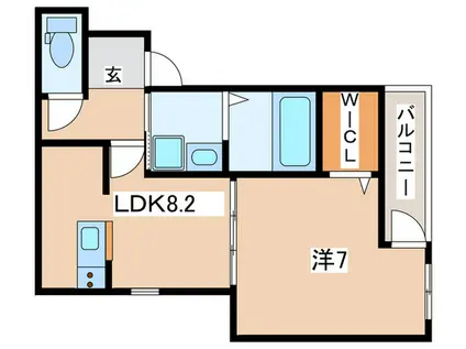 フジパレス尼崎立花II番館(1LDK/2階)の間取り写真