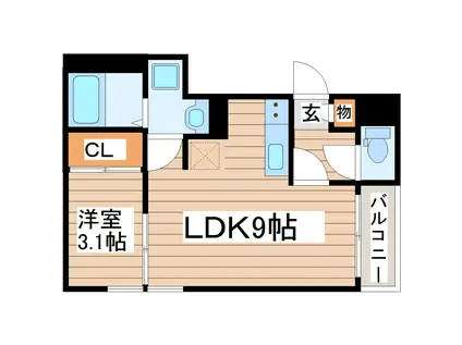 REGALEST太子堂(1LDK/2階)の間取り写真