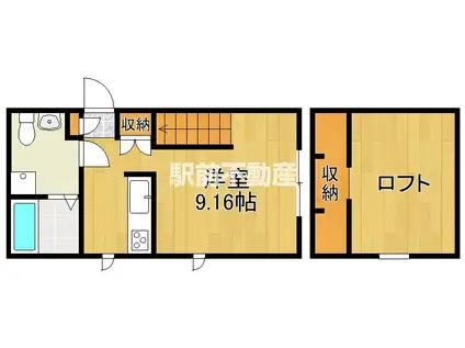 PRIMA久留米(ワンルーム/1階)の間取り写真