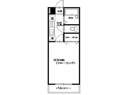 ロイヤルハイツ高玉町(1K/2階)の間取り写真