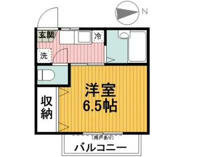 グリーンコーポ(1K/2階)の間取り写真