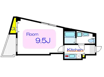 エスト小岩グランステージ(1K/2階)の間取り写真