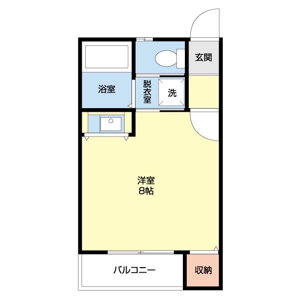 αNEXT仙台第20(ワンルーム/1階)の間取り写真