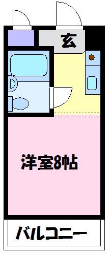 グリーンハイツ北野田(ワンルーム/B1階)の間取り写真