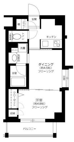 日神デュオステージ池上(1DK/3階)の間取り写真