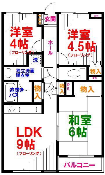 アテナビル(3DK/5階)の間取り写真