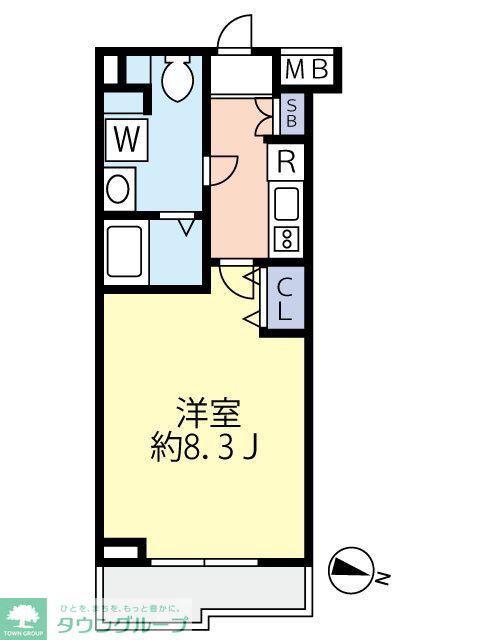 グランヴァン西馬込III(1K/1階)の間取り写真