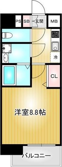 プレサンスTHE栄(1K/12階)の間取り写真