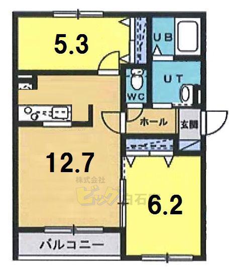 PESCA(2LDK/3階)の間取り写真