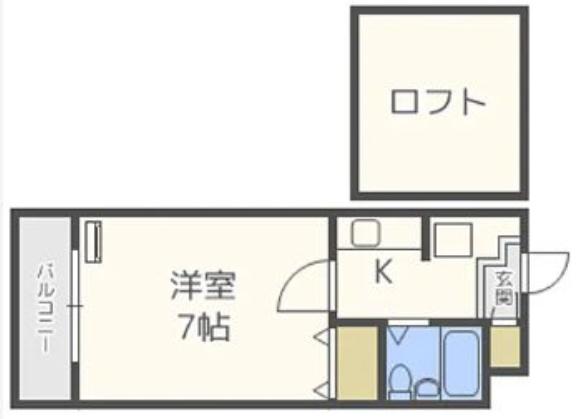 アーバンパレス南福岡(1K/2階)の間取り写真