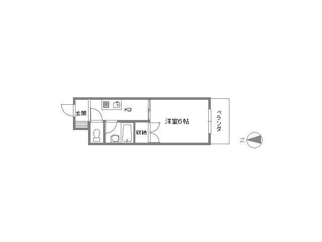 東洋プラザ泉尾(1K/11階)の間取り写真