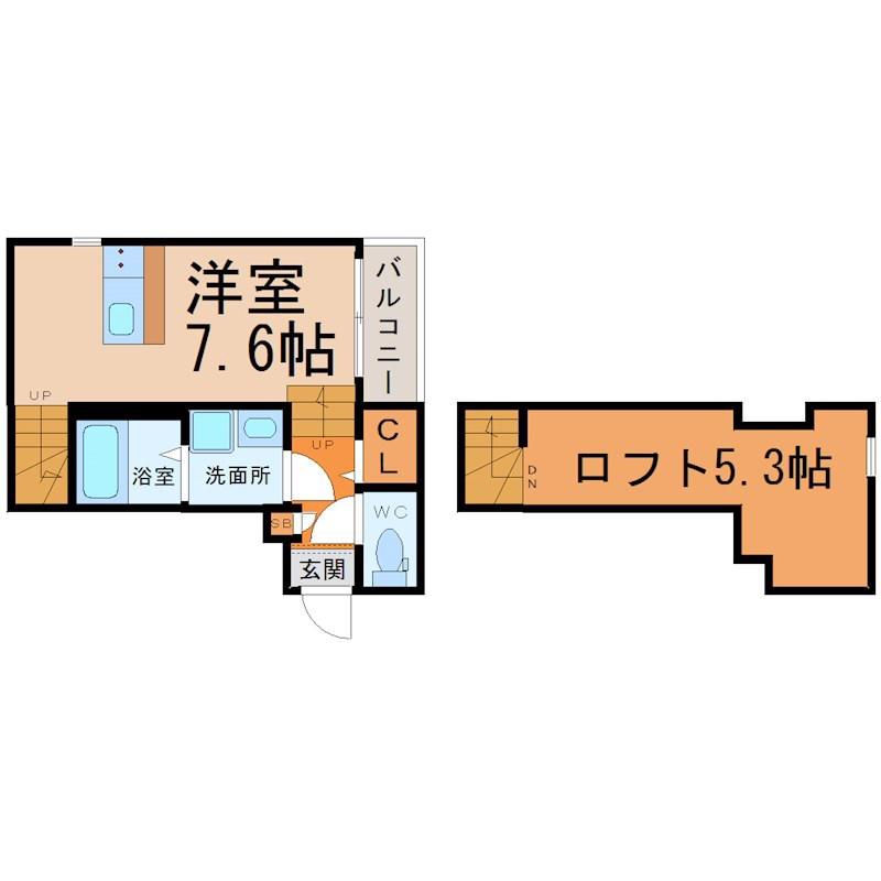 PRECIOUS COURT御器所(1K/1階)の間取り写真