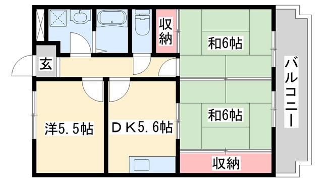 エンセント・メゾン(3DK/1階)の間取り写真