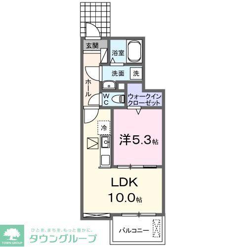 ミヤビ ストーン(1LDK/1階)の間取り写真