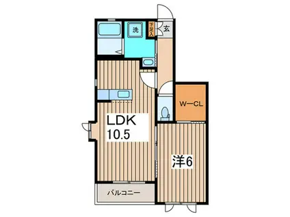 アーバンヴィレッジ2(1LDK/2階)の間取り写真