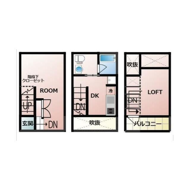 K1 TOWN(1K/1階)の間取り写真