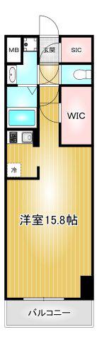 VIARE STORIA(1K/4階)の間取り写真
