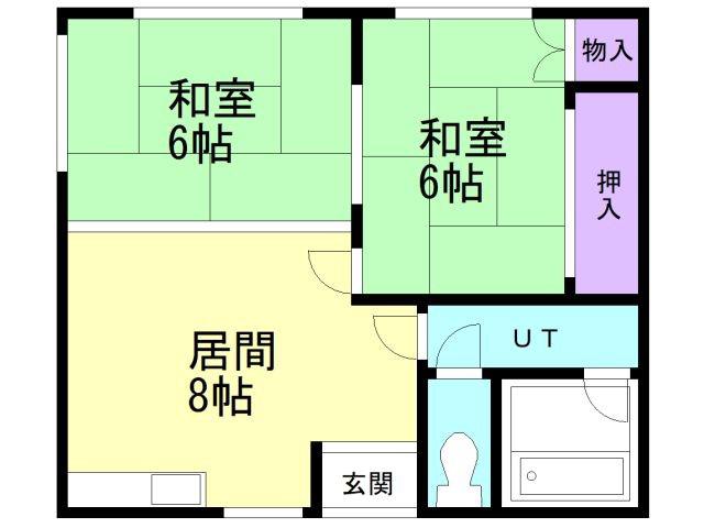 ハイツTAKA(2DK/1階)の間取り写真