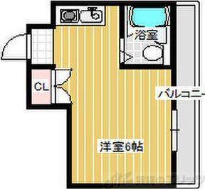 信和マンション(ワンルーム/4階)の間取り写真