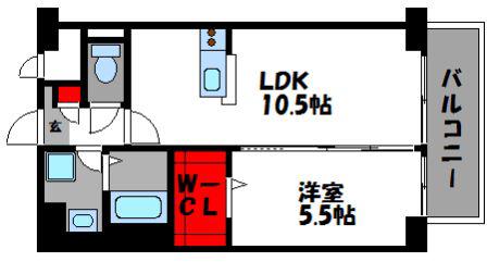 プレミアムワン(1LDK/3階)の間取り写真