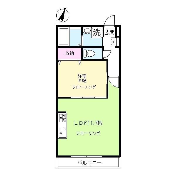 フォレスト(1LDK/3階)の間取り写真