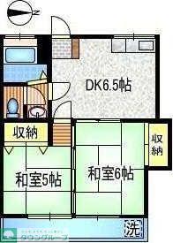 コーポみなと(2DK/3階)の間取り写真