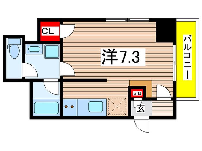デュオメゾン菊川(ワンルーム/4階)の間取り写真