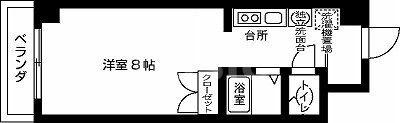 MILKY WAY(1K/2階)の間取り写真