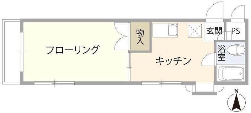 サンライズ31(1K/2階)の間取り写真