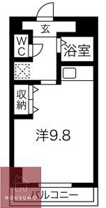 モアメゾンIII(ワンルーム/5階)の間取り写真
