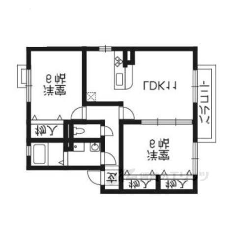スタシオン東野・アクシス(2LDK/2階)の間取り写真
